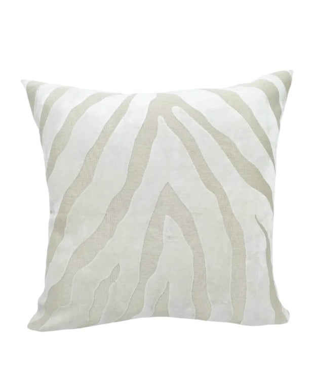 Cream Velvet Zebra Print Cushion Cover - Soft FurnishingsSoft Furnishings - Lulu Loves Home
