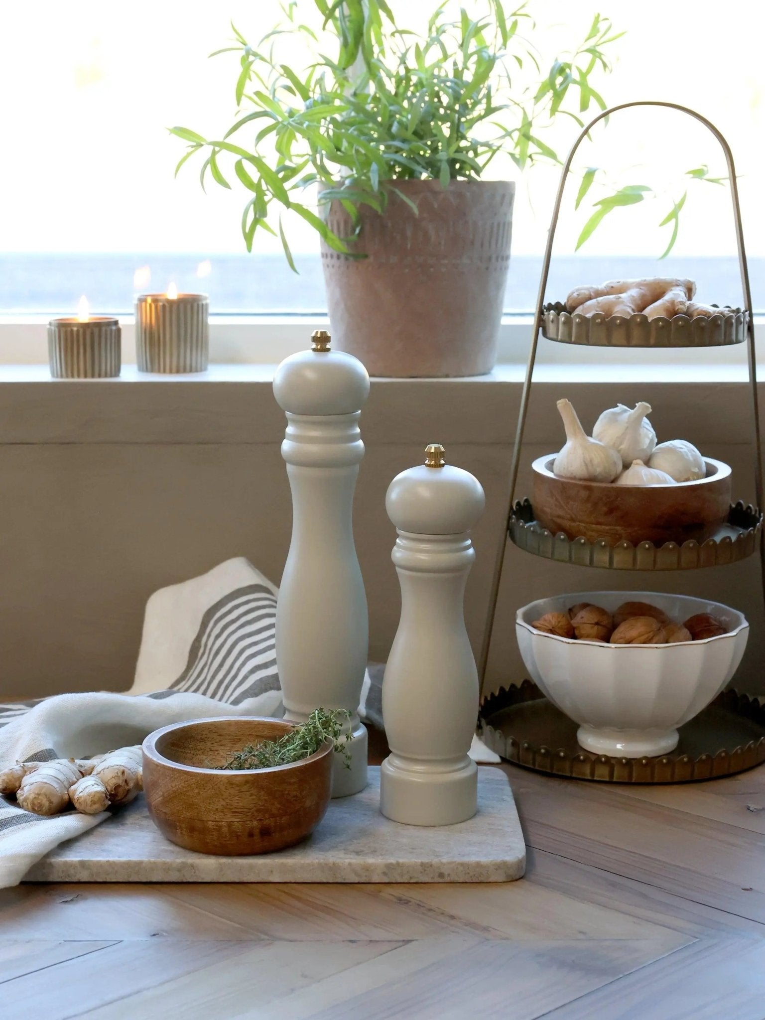 Cream Wooden Salt or Pepper Grinder - Kitchen & DiningKitchen & Dining - Lulu Loves Home