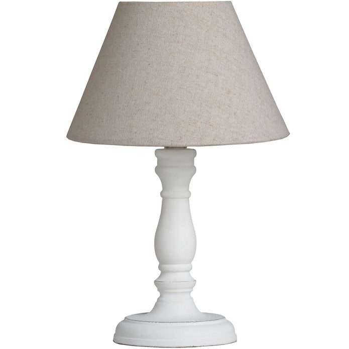Cyrene Wooden White Table Lamp - LightingLighting - Lulu Loves Home
