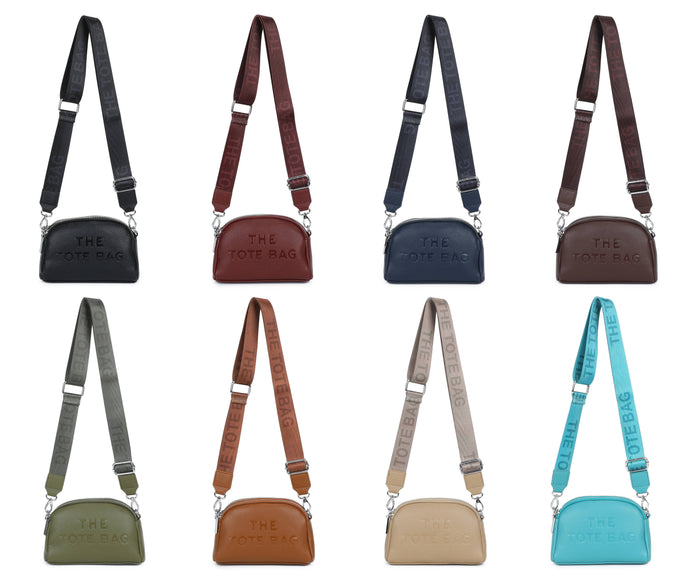 Black Jamie Bags double zip crossbody bag with adjustable strap and multiple compartments, designed for stylish everyday accessories.