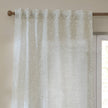 Yard Leaf Patterned Natural Woven Sheer Voile Curtain Panel