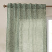 Yard Leaf Patterned Green Woven Sheer Voile Curtain Panel