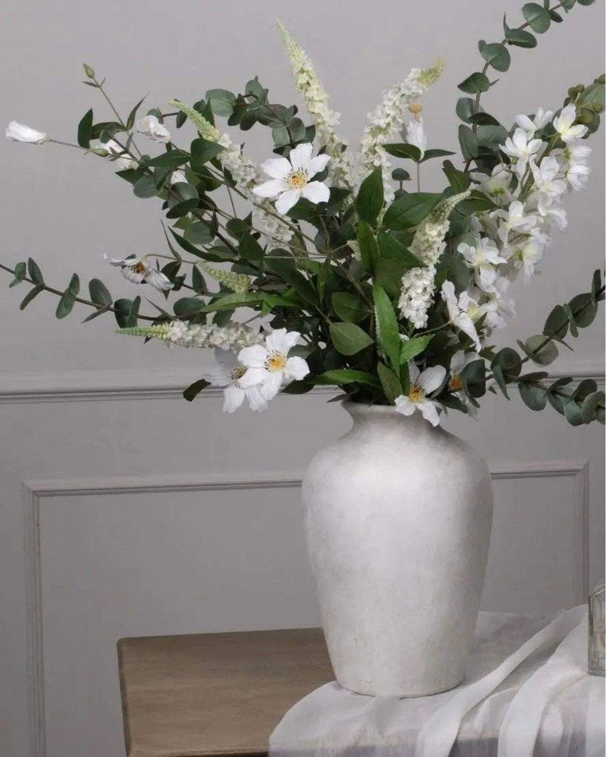 Darcy Chorus Concrete Tall Vase - VasesVases - Lulu Loves Home