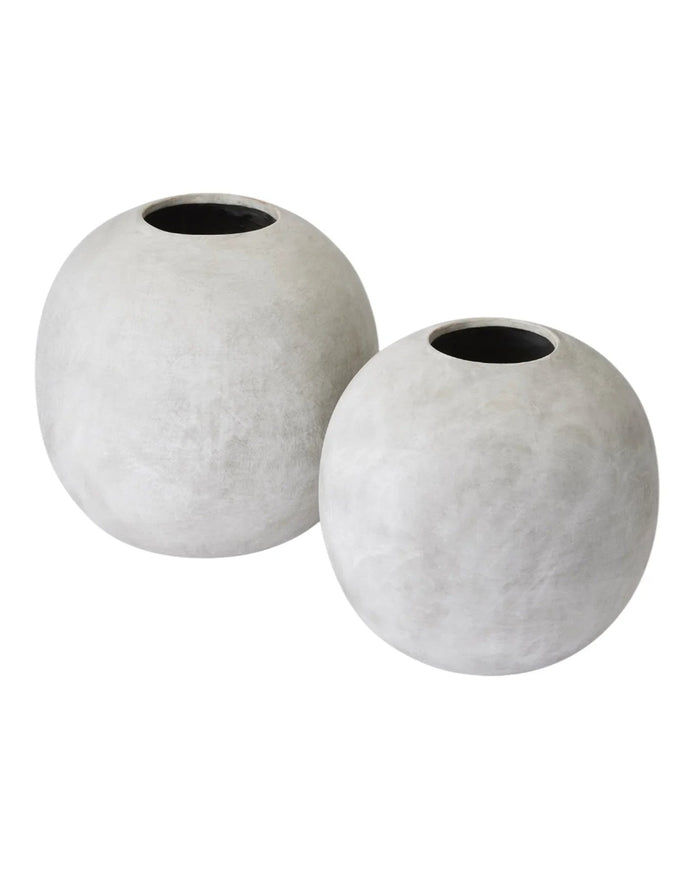 Darcy Globe Stone Vase - VasesVases - Lulu Loves Home