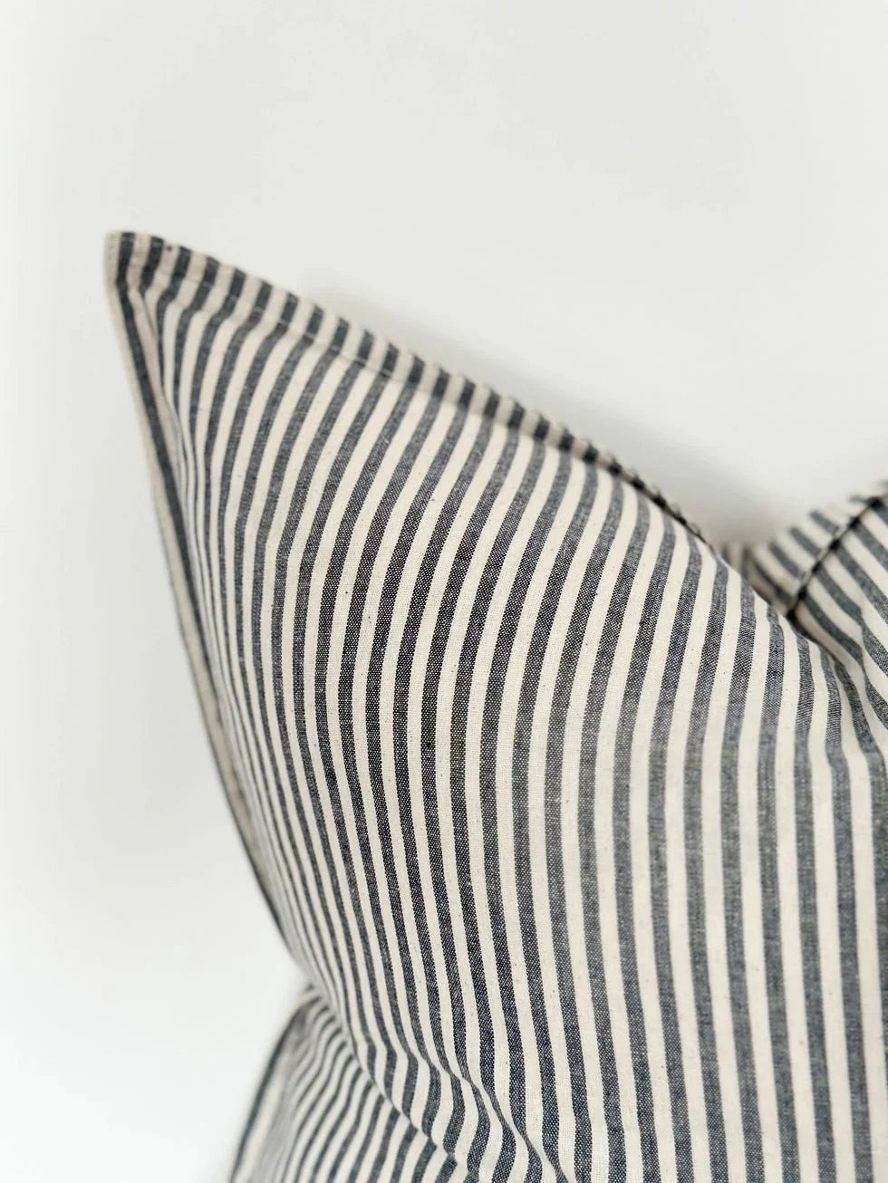 Darcy Navy Blue And White Pinstripe Luxury Cotton Blend Cushion Cover - Soft FurnishingsSoft Furnishings - Lulu Loves Home