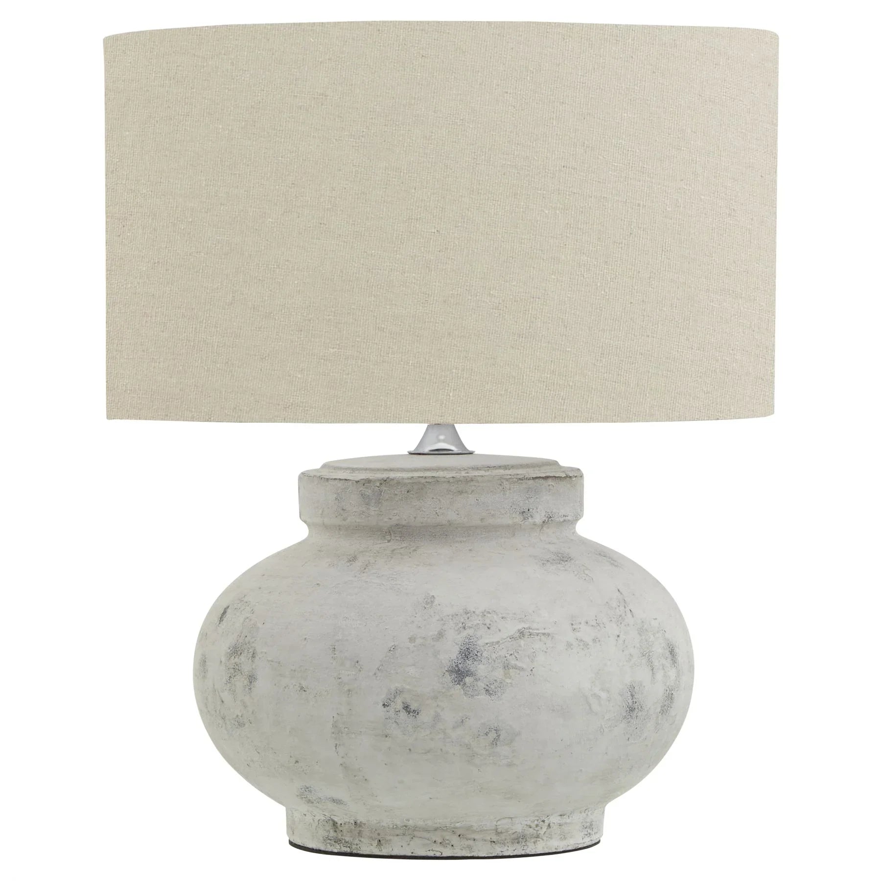 Darcy Squat Stone Natural Round Lamp - LightingLighting - Lulu Loves Home