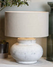 Darcy Squat Stone Natural Round Lamp - LightingLighting - Lulu Loves Home
