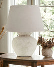 Darcy Stone Natural Round Lamp - LightingLighting - Lulu Loves Home