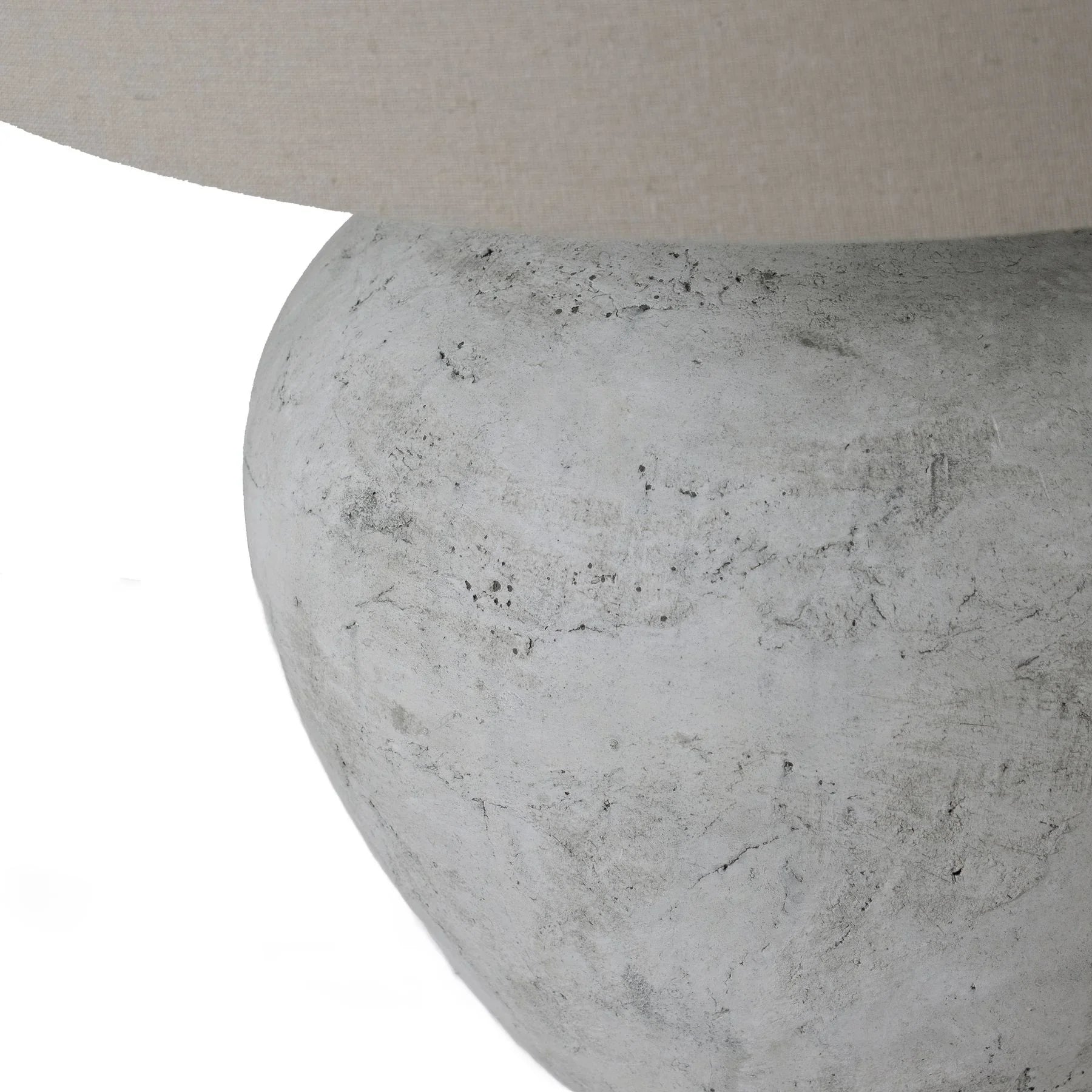 Darcy Stone Natural Round Lamp - LightingLighting - Lulu Loves Home