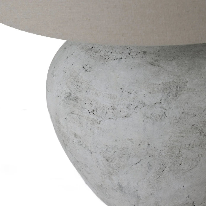 Darcy Stone Natural Round Lamp - LightingLighting - Lulu Loves Home