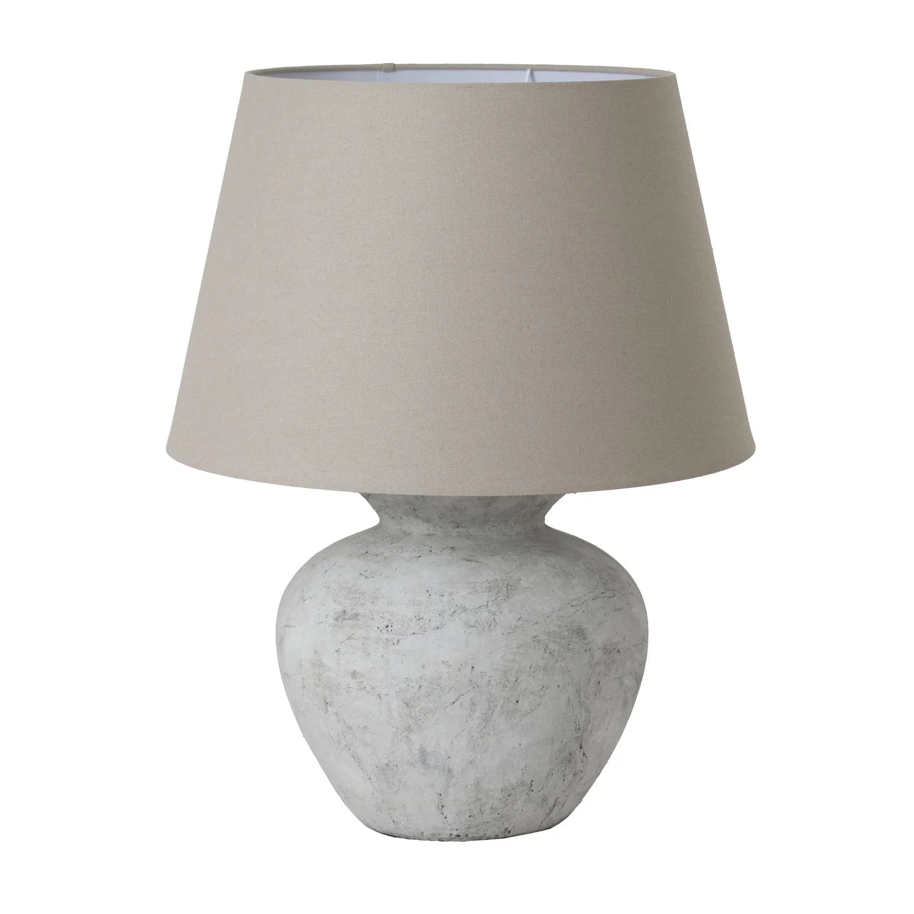 Darcy Stone Natural Round Lamp - LightingLighting - Lulu Loves Home