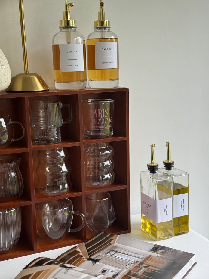 Dark Wood Mug Shelf Unit - Kitchen & DiningKitchen & Dining - Lulu Loves Home