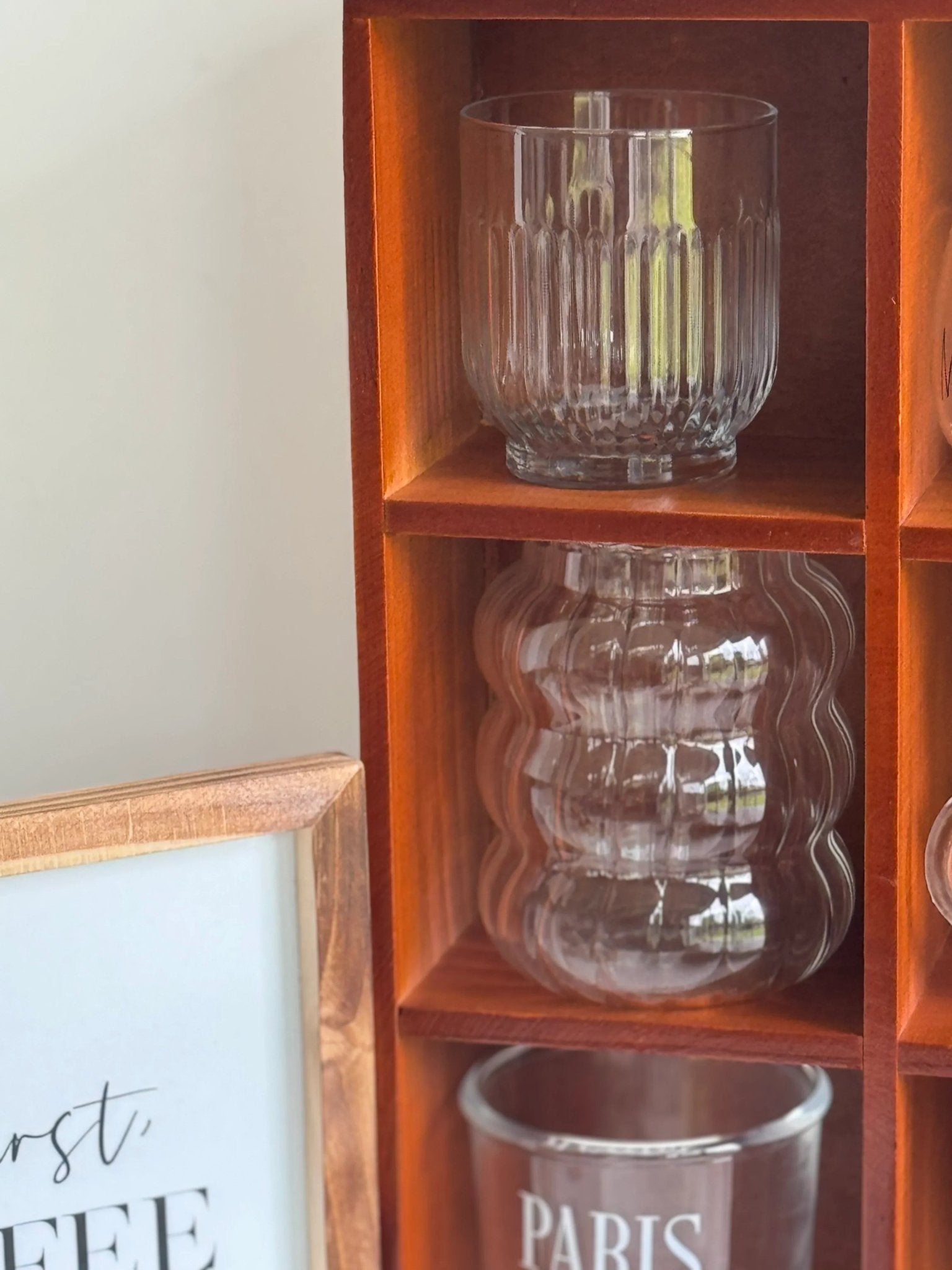 Dark Wood Mug Shelf Unit - Kitchen & DiningKitchen & Dining - Lulu Loves Home