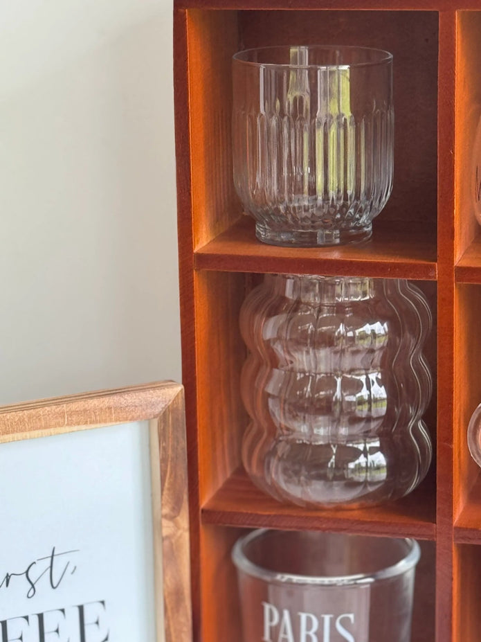 Dark Wood Mug Shelf Unit - Kitchen & DiningKitchen & Dining - Lulu Loves Home