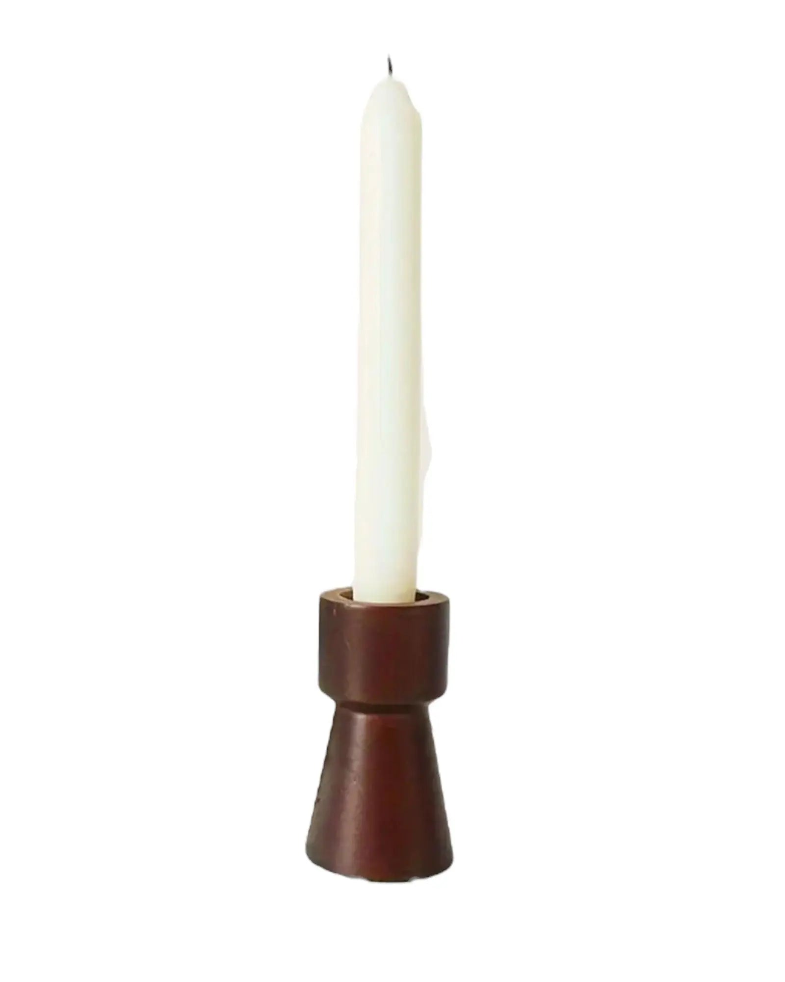 Dark Wooden Dinner Candlestick - Home DecorHome Decor - Lulu Loves Home