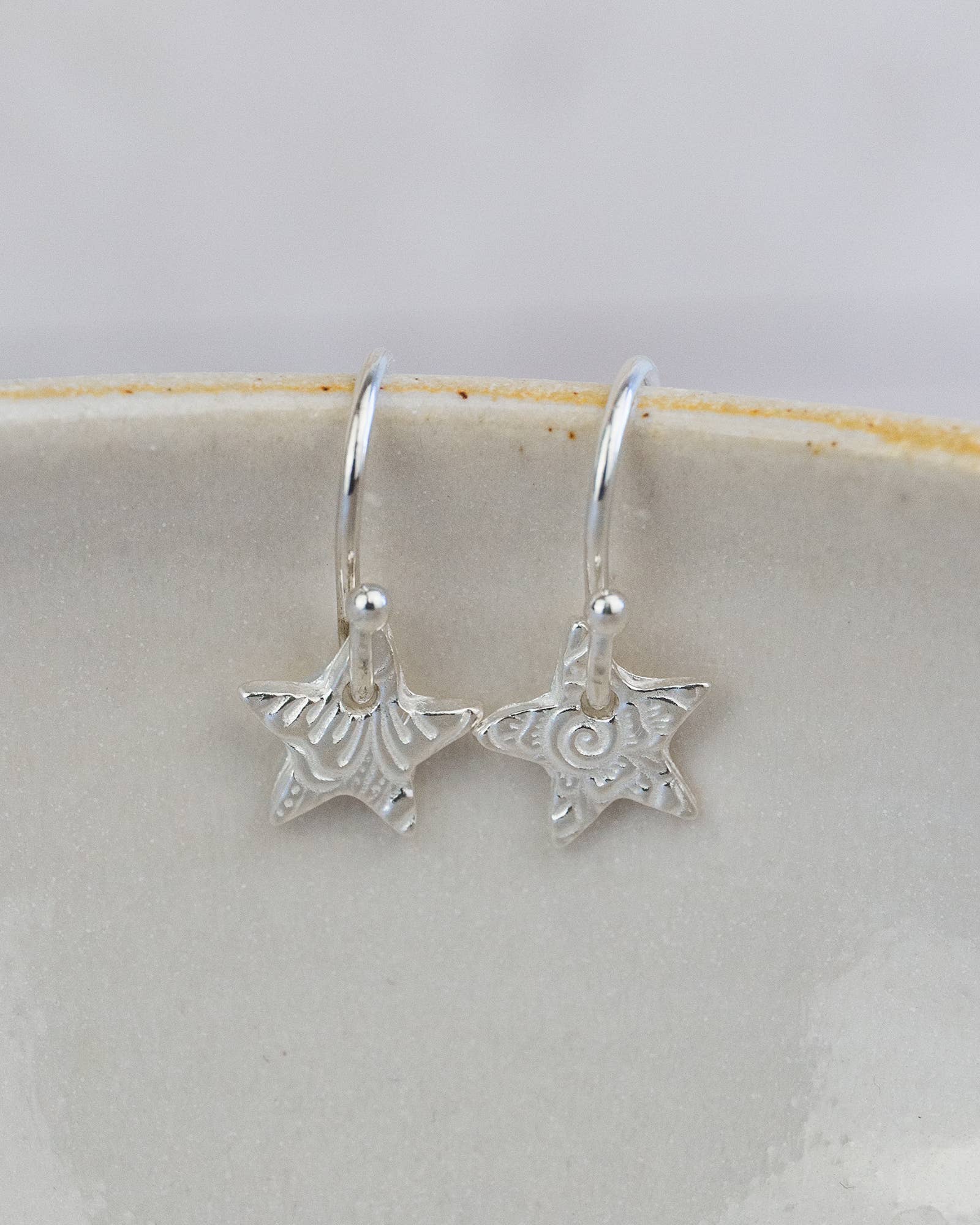 Sterling Silver Mini Textured Earrings