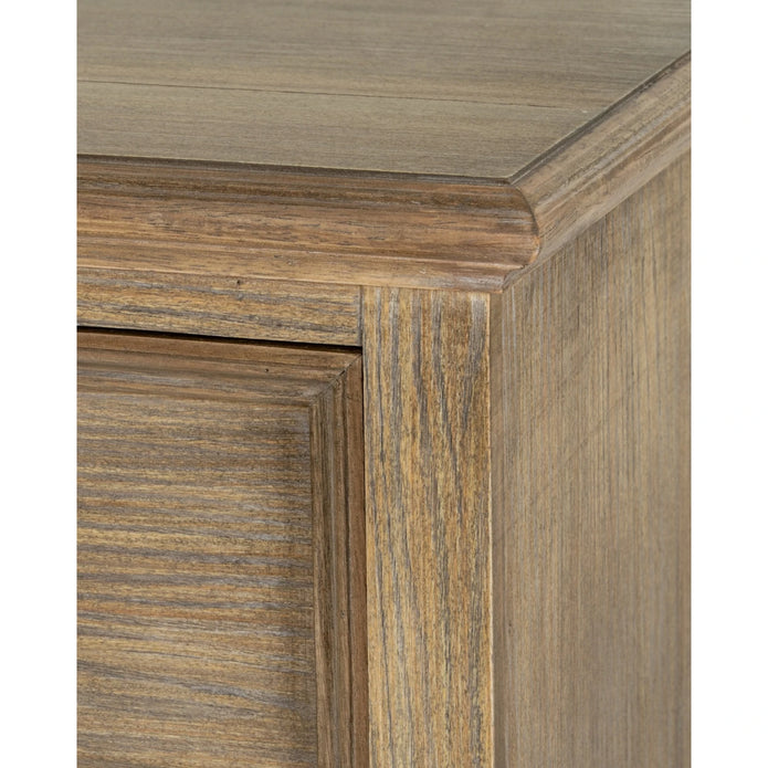 Delphine Collection 3 Drawer Bedside Chest by Hill Interiors, showing a stylish wooden furniture piece with three drawers and modern design.