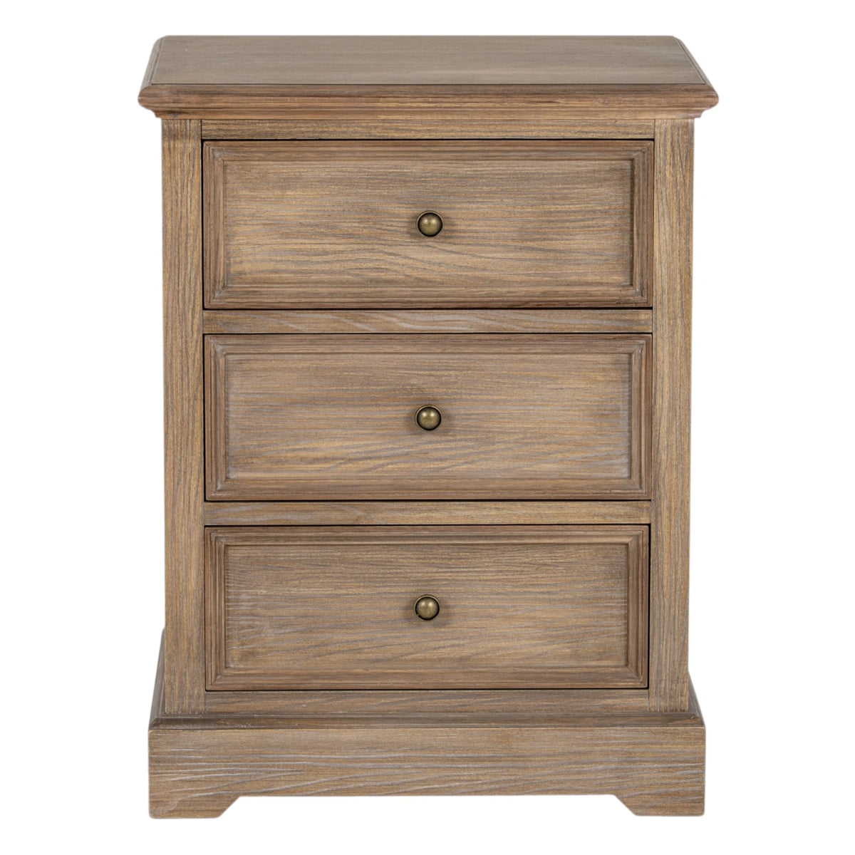 Delphine Collection 3 Drawer Bedside Chest by Hill Interiors, wooden furniture with three spacious drawers and elegant design.