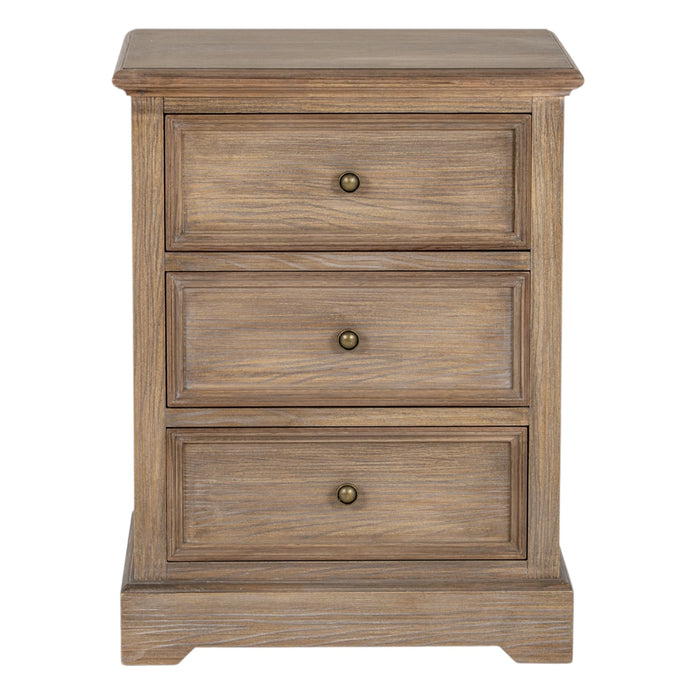 Delphine Collection 3 Drawer Bedside Chest by Hill Interiors, wooden furniture with three spacious drawers and elegant design.