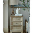 Delphine Collection 3 Drawer Bedside Chest by Hill Interiors showcasing a wooden furniture piece with sleek drawers and modern design.
