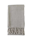Dove Grey Textured Outdoor Knit Blanket Throw - Soft FurnishingsSoft Furnishings - Lulu Loves Home