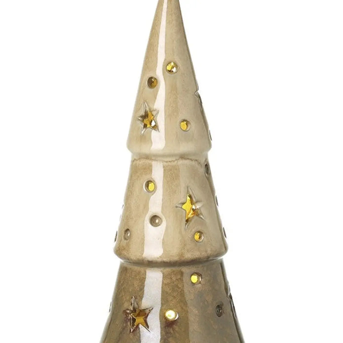Star Cut Light Up Fawn Porcelain Cone, square product view