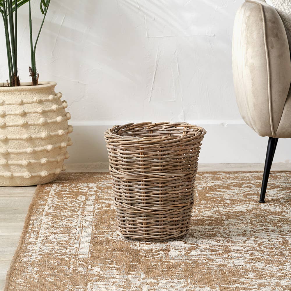 Burley Rattan Round Waste Paper Bin