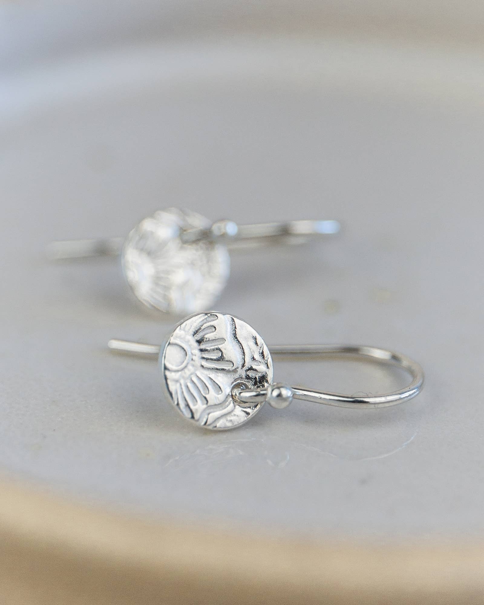 Sterling Silver Mini Textured Earrings