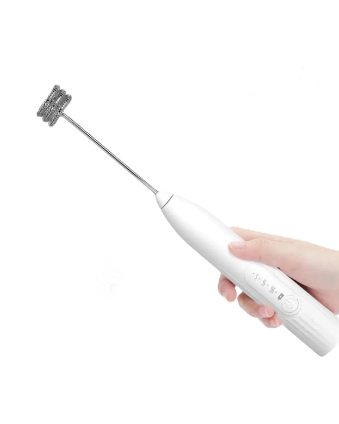Electric Handheld Whisk Milk Frother - White - Kitchen & DiningKitchen & Dining - Lulu Loves Home
