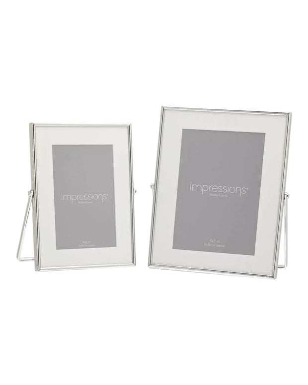 Elegant Silver Colour Photo Frame White Border - Photo FramesPhoto Frames - Lulu Loves Home