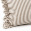 Hallie Natural Beige Square Pinstripe Cushion Cover – fabric detail 3