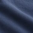Hallie Navy Blue Luxury Linen Ruffled Edge Cushion Cover – fabric detail 2