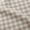 Hallie Beige And White Square Gingham Cotton Cushion Cover – fabric detail 2