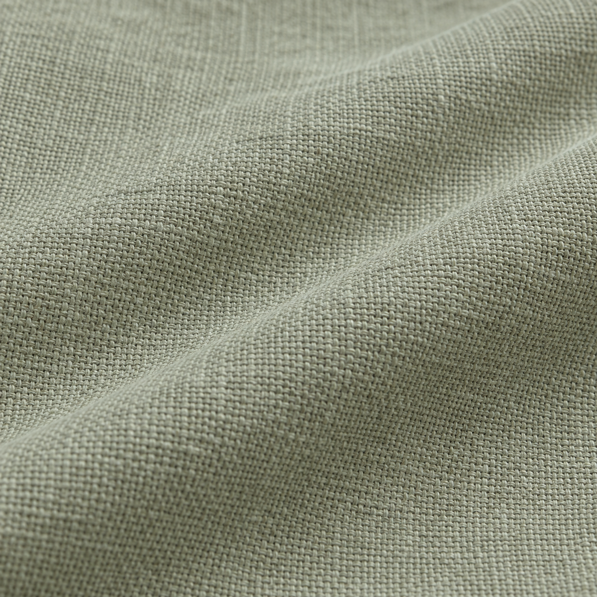 Chloe Sage Green And Cream Square Scalloped Edge Cushion Cover – fabric detail 2