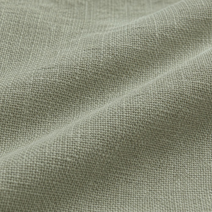 Chloe Sage Green And Cream Square Scalloped Edge Cushion Cover – fabric detail 2