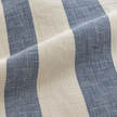 Hallie Blue And White Wide Stripe Luxury Cotton Blend Cushion Cover – fabric detail 2