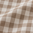 Hallie Coffee Brown Square Gingham Cushion Cover – fabric detail 2