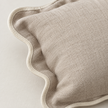 Chloe Beige And Cream Scalloped Edge Cushion Cover – fabric detail 4