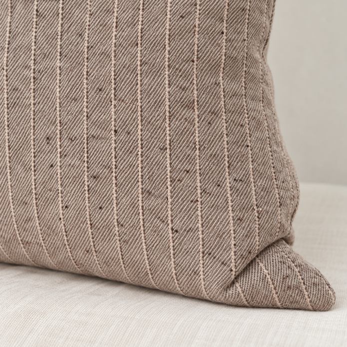 Eva Beige Stripped Cushion Cover – fabric detail 3