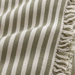 Hallie Olive Green Pinstripe Cushion Cover — fabric detail 2