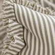 Hallie Olive Green Pinstripe Cushion Cover — fabric detail 4