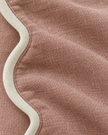 Chloe Dusty Pink Rectangle Scalloped Cushion Cover — fabric detail 2
