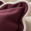 Chloe Burgundy Square Plum And Cream Scalloped Cushion Cover — fabric detail 4