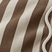 Chloe Brown Square Stripe Scalloped Cushion Cover — fabric detail 2