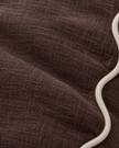 Chloe Chocolate Brown Square Scalloped Cushion Cover — fabric detail 2