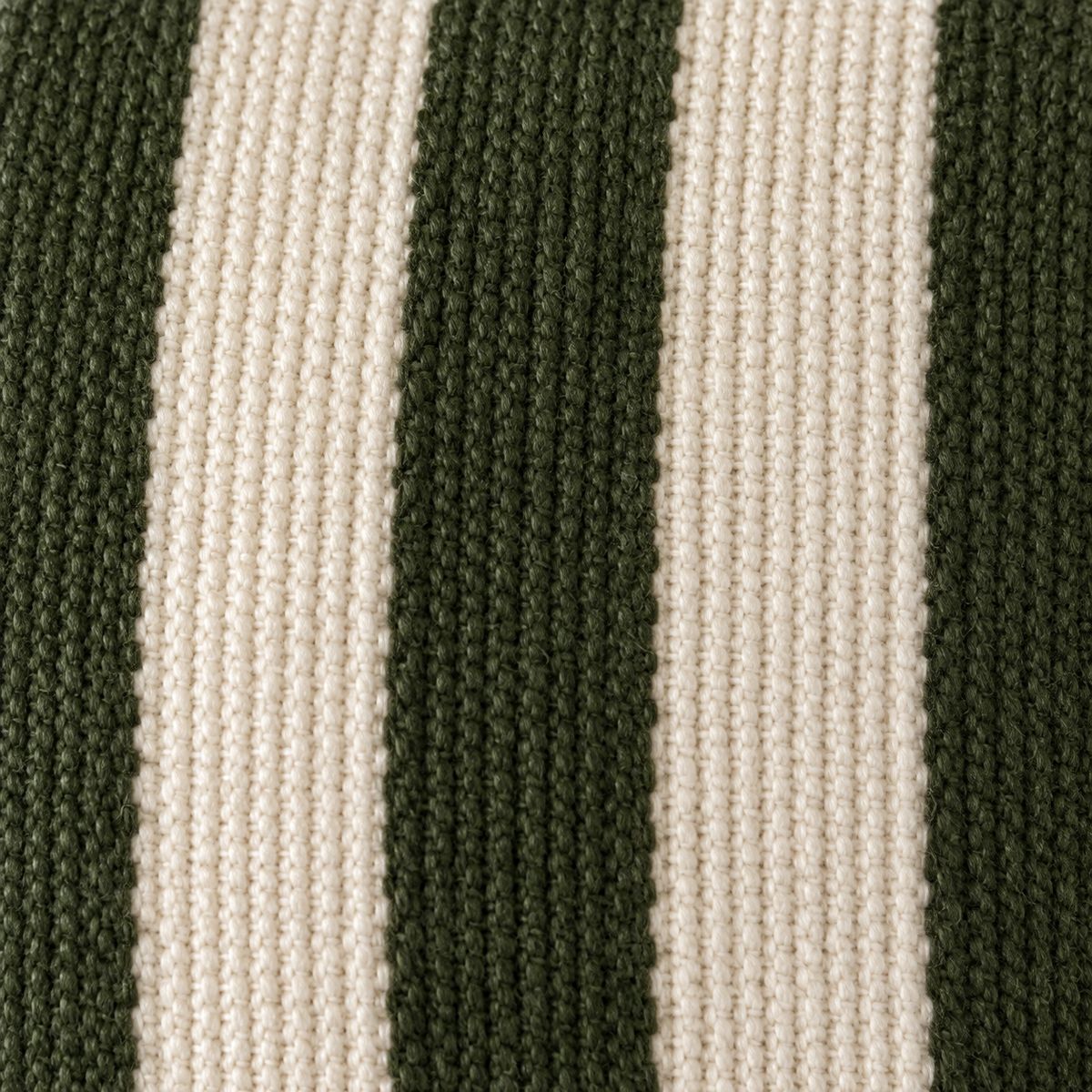 Orla Olive Green Stripe Cushion Cover — fabric detail 2