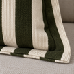 Orla Olive Green Stripe Cushion Cover — fabric detail 3