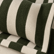 Orla Olive Green Stripe Cushion Cover — fabric detail 4