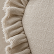 Grace Beige Square Ruffle Cushion Cover — fabric detail 2