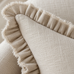 Grace Beige Square Ruffle Cushion Cover — fabric detail 4